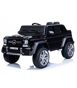 COCHE INFANTIL Mercedes MAYBACH G650 12V, negro, cuero, 12V, 2.4ghz RC, 1 plaza INDA180-MayBzw